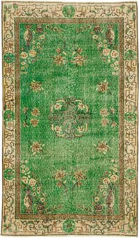Alfombra Vintage Turca Anudada a Mano - 115 cm x 197 cm