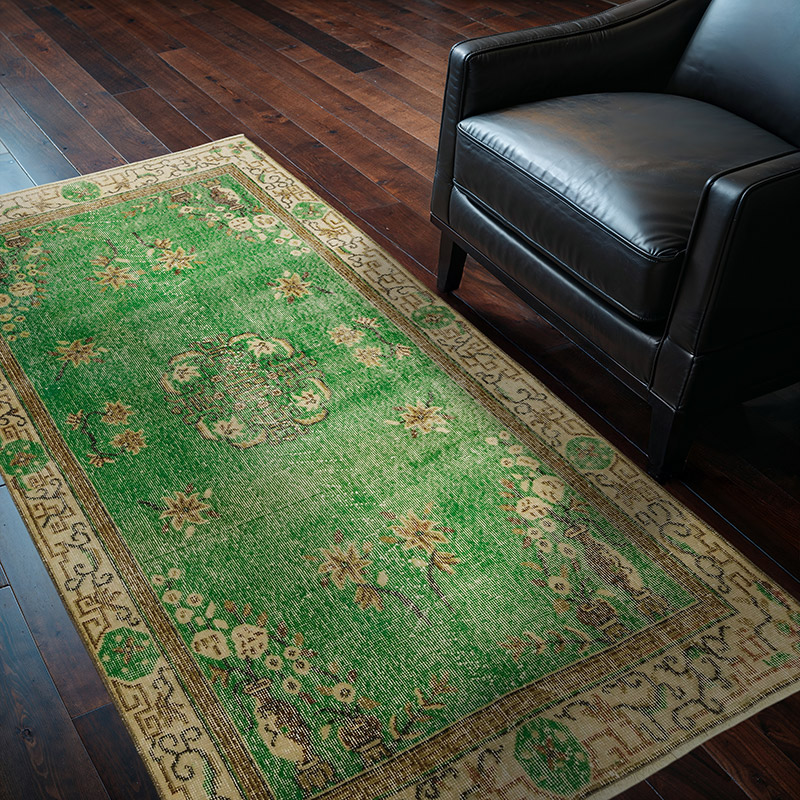 Vintage Turkish Hand-Knotted Rug - 3' 9" x 6' 6" (45" x 78") - K0085395