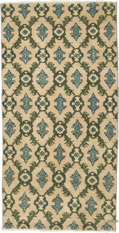 Vintage Turkish Hand-Knotted Rug - 2' 7" x 5' 2" (31" x 62")