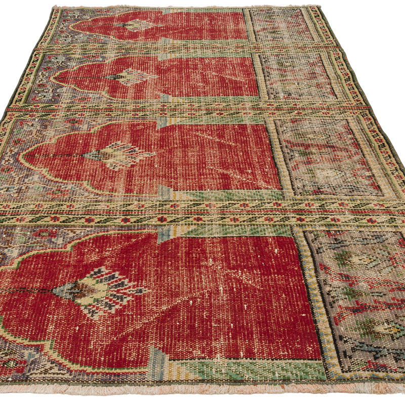 Alfombra Vintage Turca Anudada a Mano - 130 cm x 220 cm - K0085399