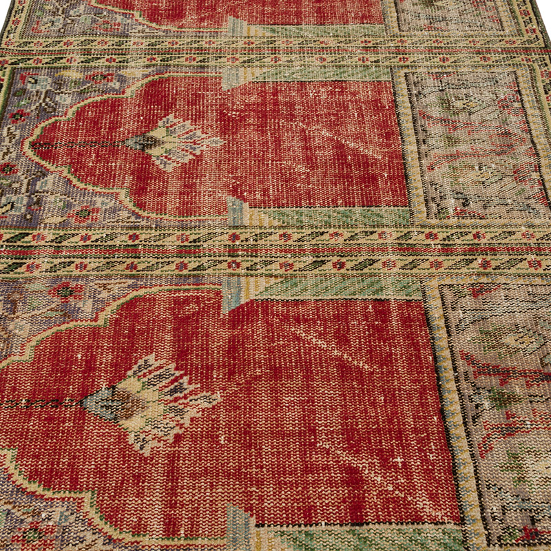Alfombra Vintage Turca Anudada a Mano - 130 cm x 220 cm - K0085399