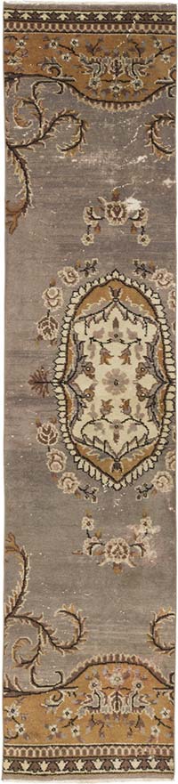 Vintage Turkish Hand-Knotted Runner - 2'  x 8' 10" (24" x 106")