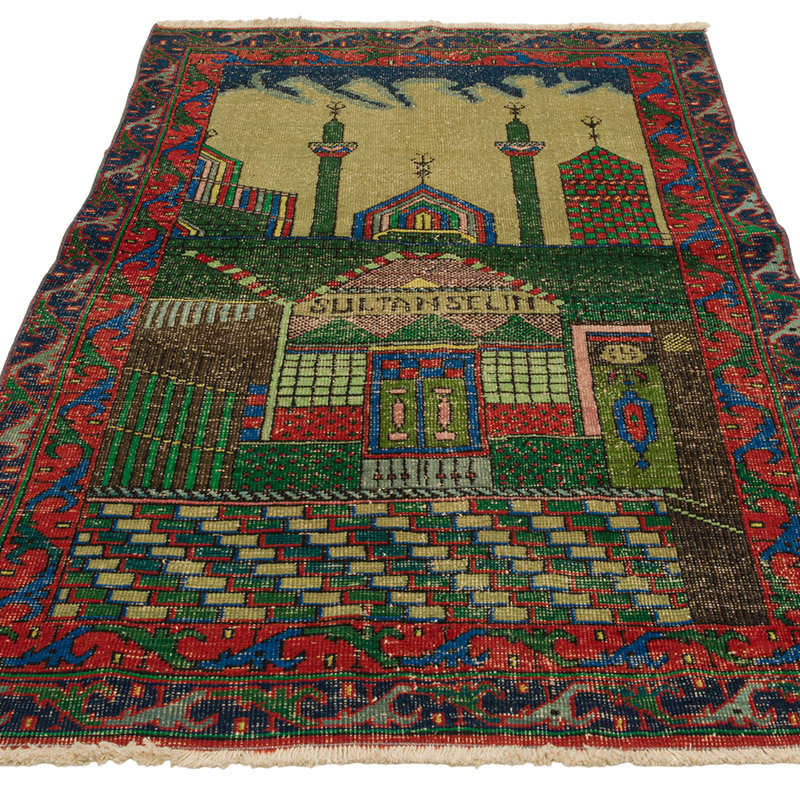 Vintage Turkish Hand-Knotted Rug - 3' 2" x 5' 3" (38" x 63") - K0085412