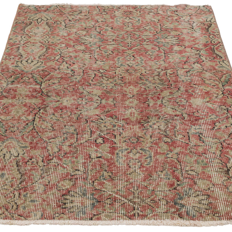 Alfombra Vintage Turca Anudada a Mano - 86 cm x 118 cm - K0085413