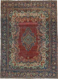 Vintage Hand-Knotted Oriental Rug - 10' 2" x 13' 7" (122" x 163")