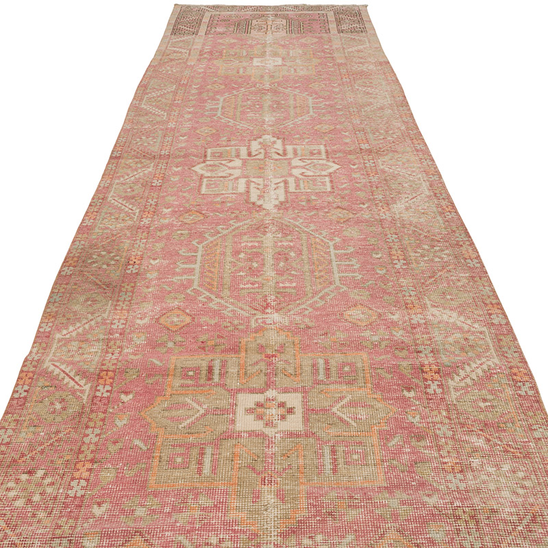 Pasillo Vintage Turco Anudado a Mano - 109 cm x 427 cm - K0085427