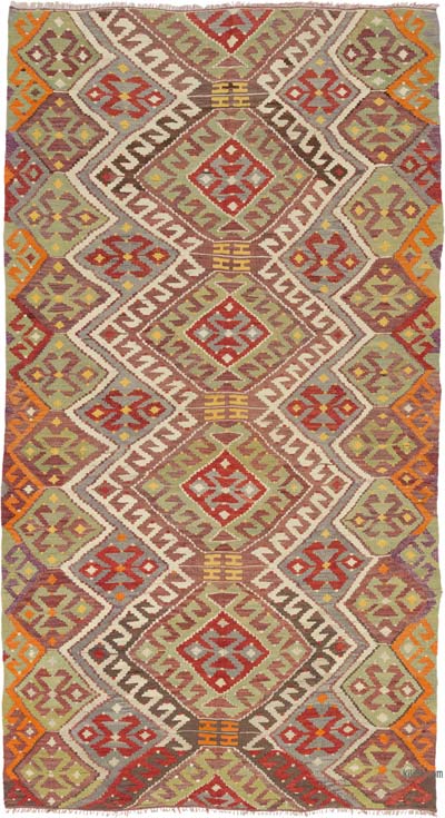 Vintage Antalya Kilim Rug - 5' 9" x 10' 6" (69" x 126")