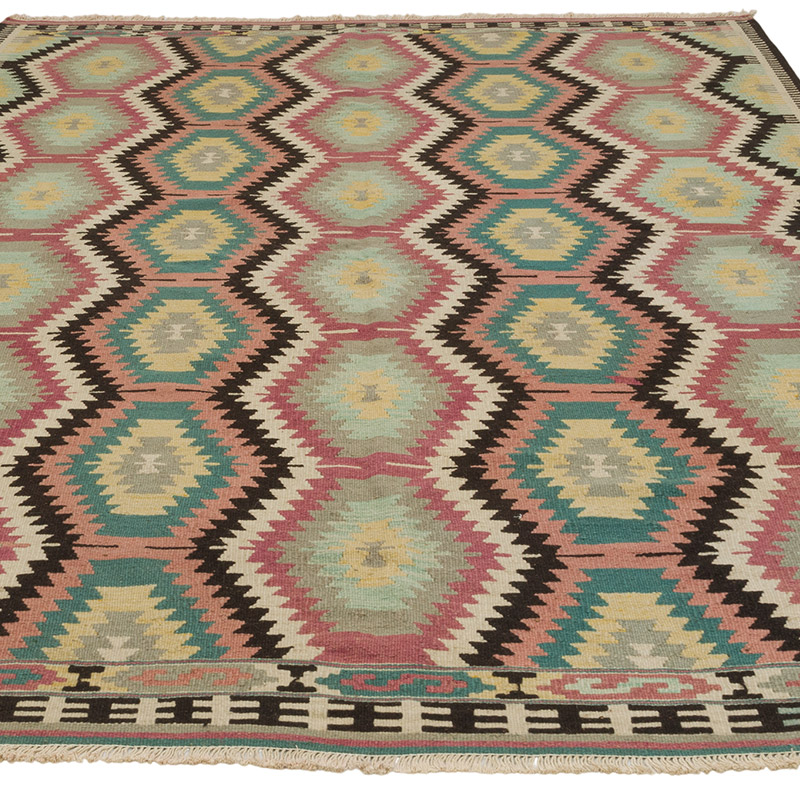Vintage Antalya Kilim Rug - 5' 10" x 8' 3" (70" x 99") - K0085436
