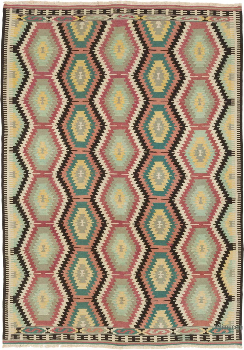 Vintage Antalya Kilim Rug - 5' 10" x 8' 3" (70" x 99") - K0085436