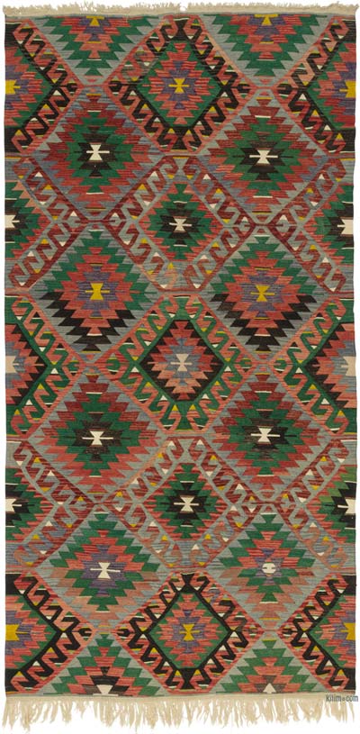 Vintage Esme Kilim Rug - 5' 11" x 11' 6" (71" x 138")