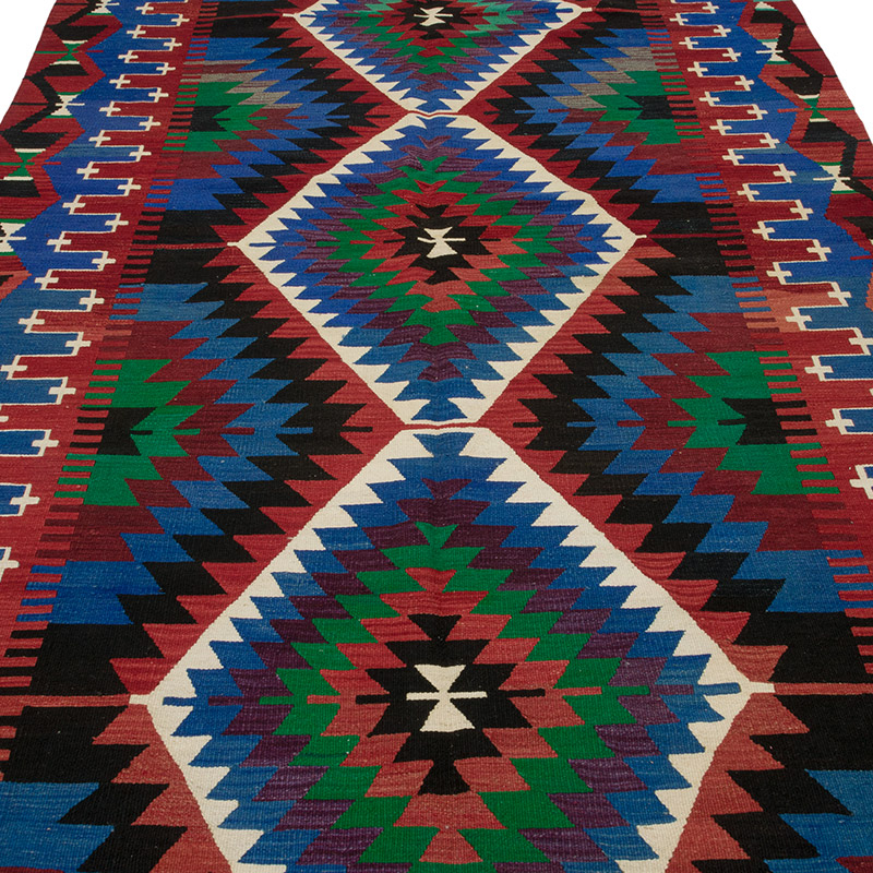Vintage Esme Kilim Rug - 170 cm x 336 cm - K0085441