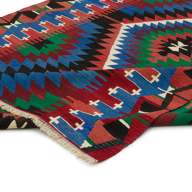 Vintage Esme Kilim Rug - 170 cm x 336 cm - K0085441