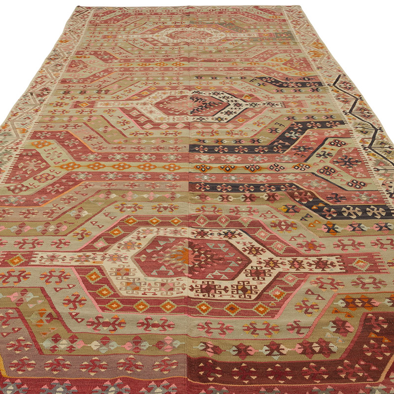 Antique Kayseri Kilim Rug - 5' 7" x 12' 4" (67" x 148") - K0085442
