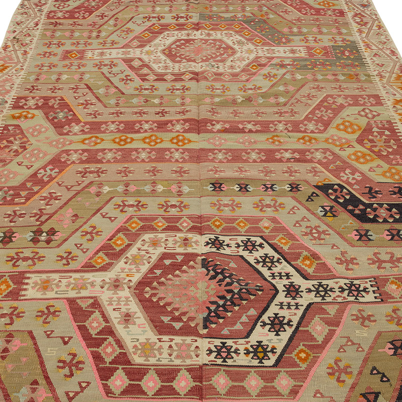 Antique Kayseri Kilim Rug - 5' 7" x 12' 4" (67" x 148") - K0085442