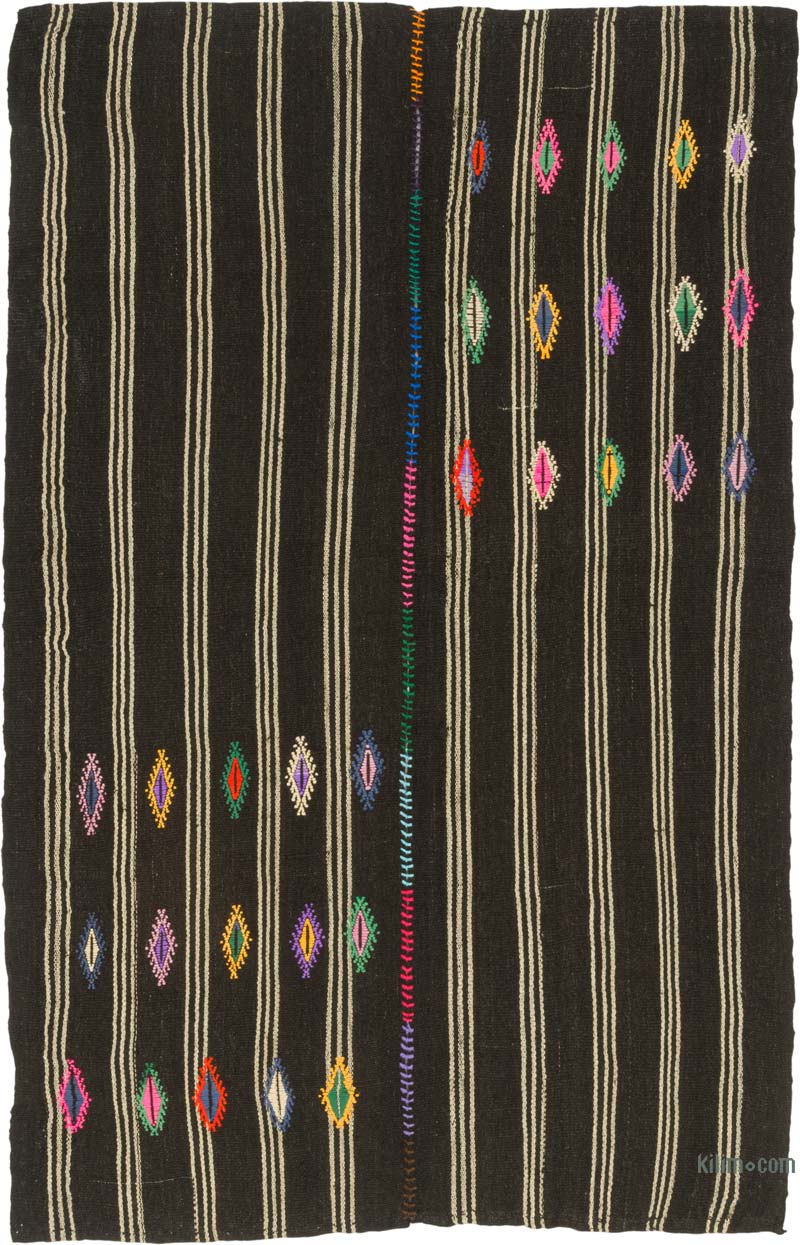 Vintage Anatolian Kilim Rug - 4' 8" x 7' 3" (56" x 87") - K0085483