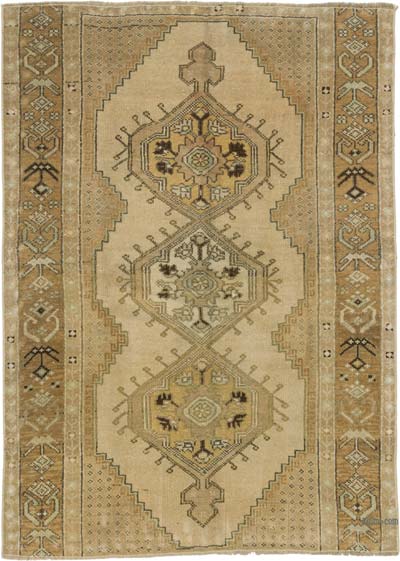 Alfombra Vintage Turca Anudada a Mano - 102 cm x 143 cm
