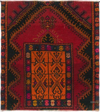 Vintage Turkish Hand-Knotted Rug - 4' 11" x 5' 5" (59" x 65")