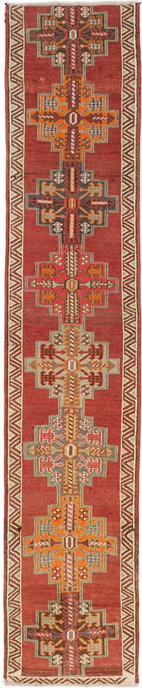 Vintage Anadolu Yolluk - 88 cm x 422 cm
