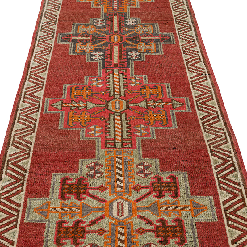Alfombra Vintage de pasillo - 88 cm x 422 cm - K0085488