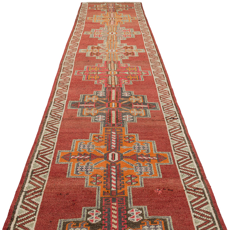 Alfombra Vintage de pasillo - 88 cm x 422 cm - K0085488