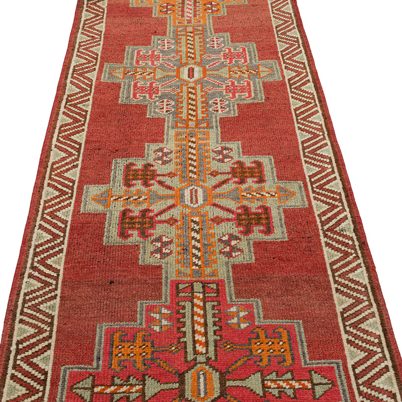 Alfombra Vintage de pasillo - 88 cm x 422 cm - K0085488