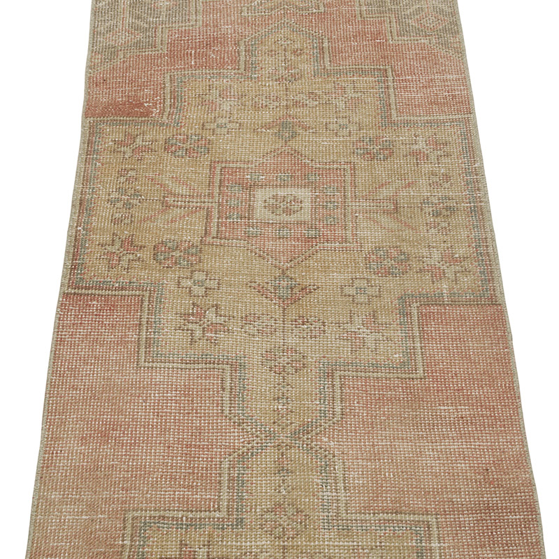 Pasillo Vintage Turco Anudado a Mano - 63 cm x 263 cm - K0085490