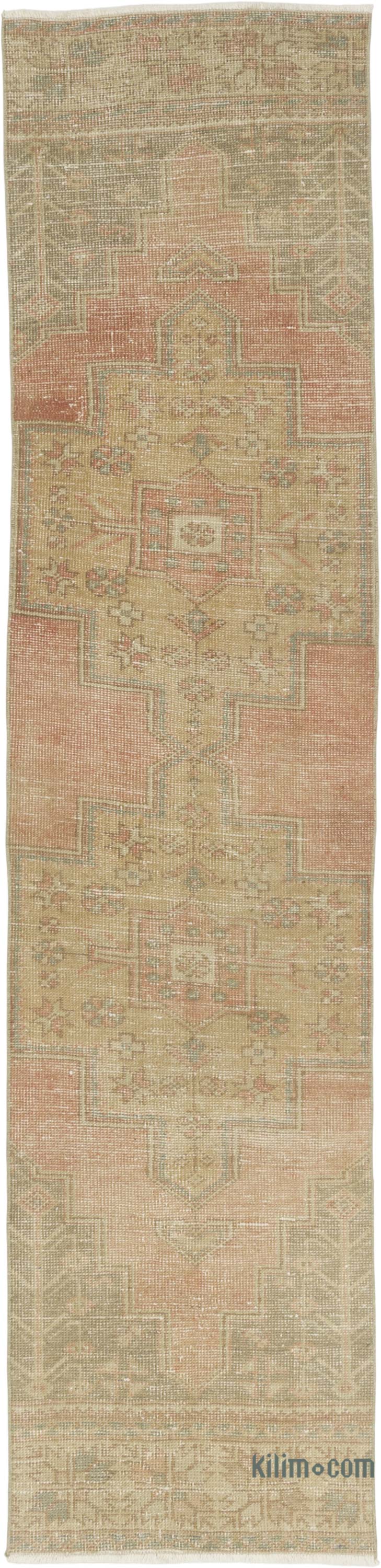 Pasillo Vintage Turco Anudado a Mano - 63 cm x 263 cm - K0085490