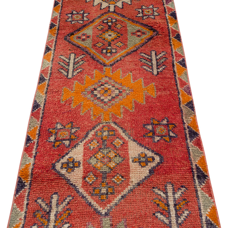Vintage Tribal Runner Rug - 2' 5" x 12' 8" (29" x 152") - K0085491