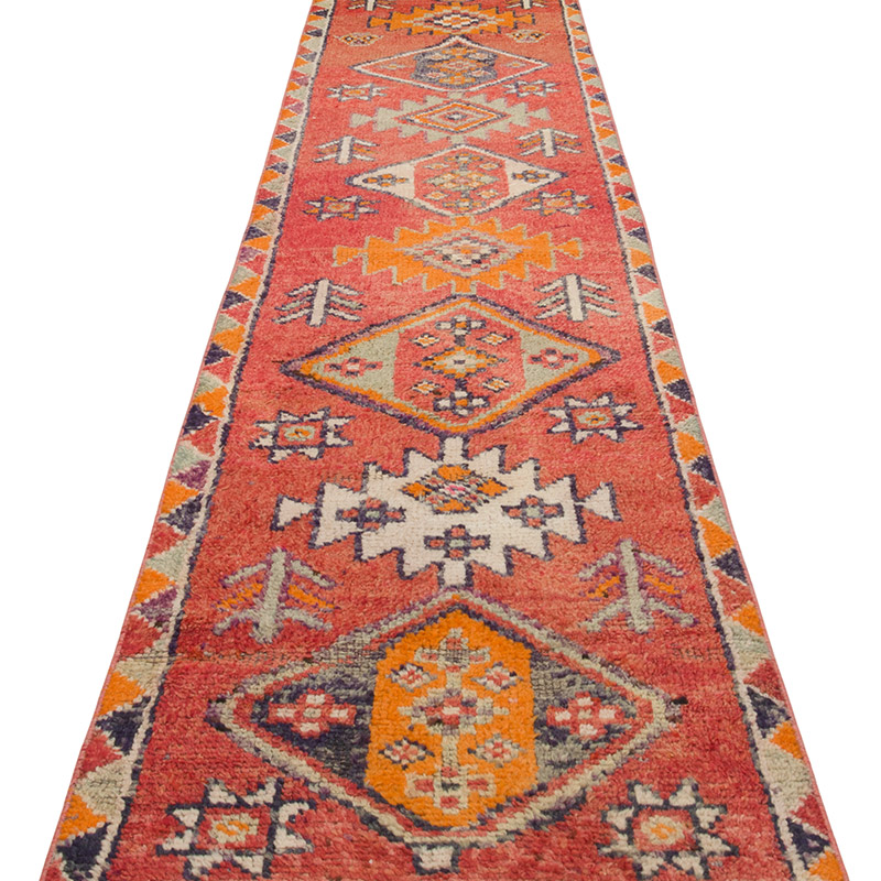 Vintage Tribal Runner Rug - 2' 5" x 12' 8" (29" x 152") - K0085491
