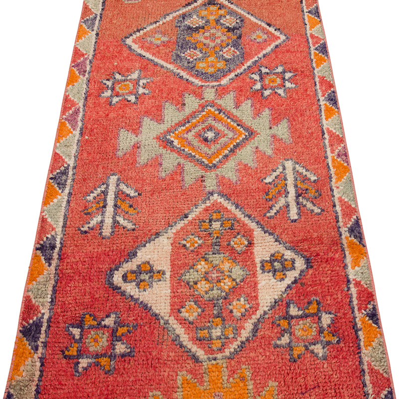Vintage Tribal Runner Rug - 2' 5" x 12' 8" (29" x 152") - K0085491