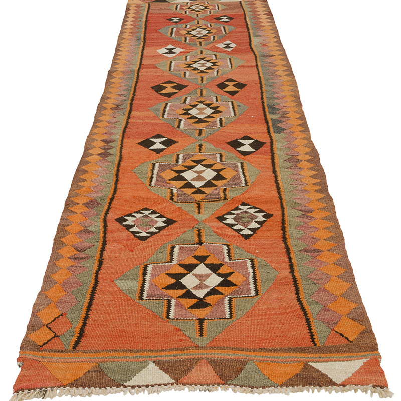 Corredor Vintage Herki Kilim - 79 cm x 276 cm - K0085499