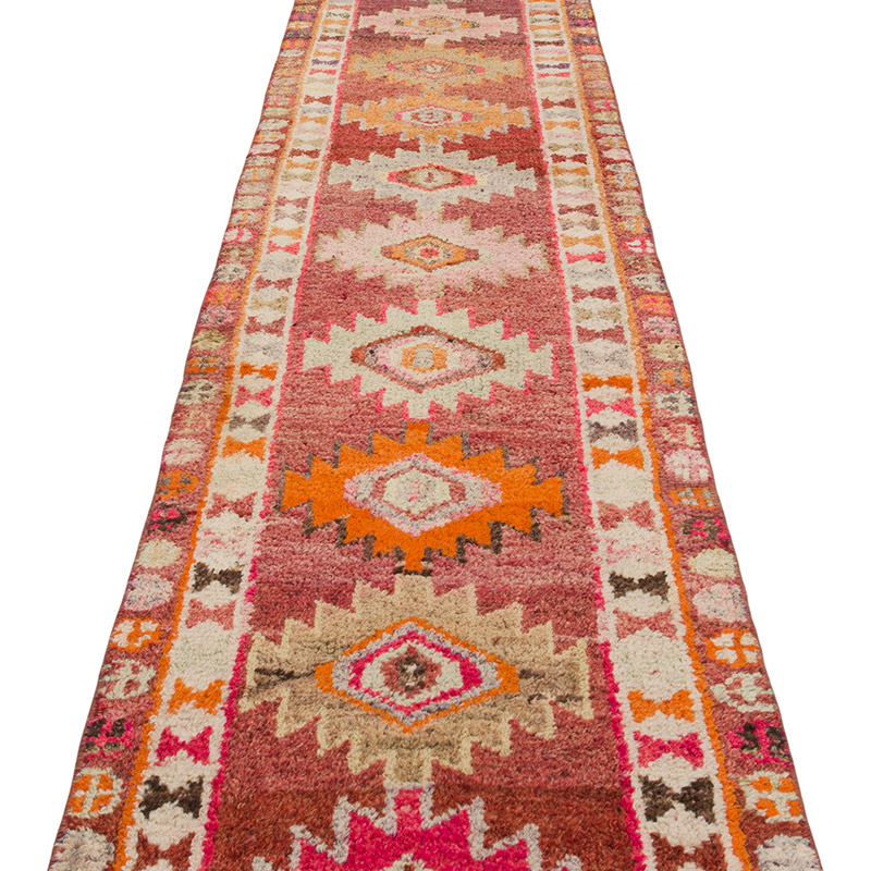 Vintage Tribal Runner Rug - 2' 4" x 14' 7" (28" x 175") - K0085500