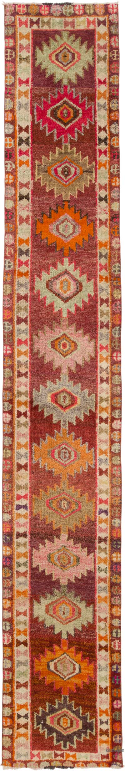 Vintage Tribal Runner Rug - 2' 4" x 14' 7" (28" x 175")