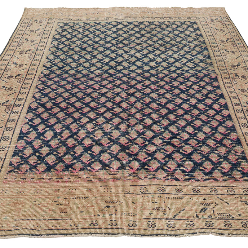 Alfombra Oriental Vintage Anudada a Mano - 134 cm x 215 cm - K0085502