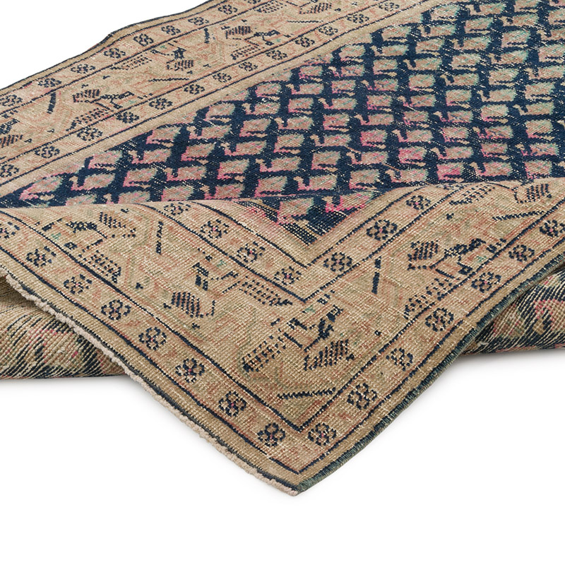 Alfombra Oriental Vintage Anudada a Mano - 134 cm x 215 cm - K0085502