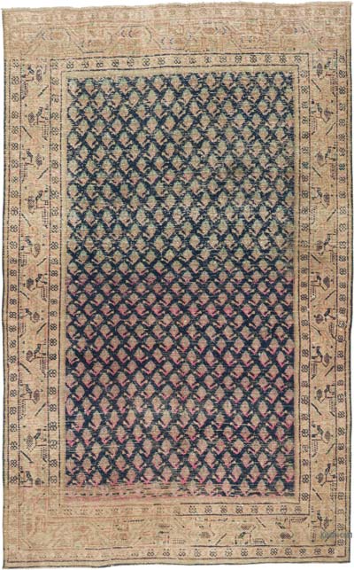 Alfombra Oriental Vintage Anudada a Mano - 134 cm x 215 cm