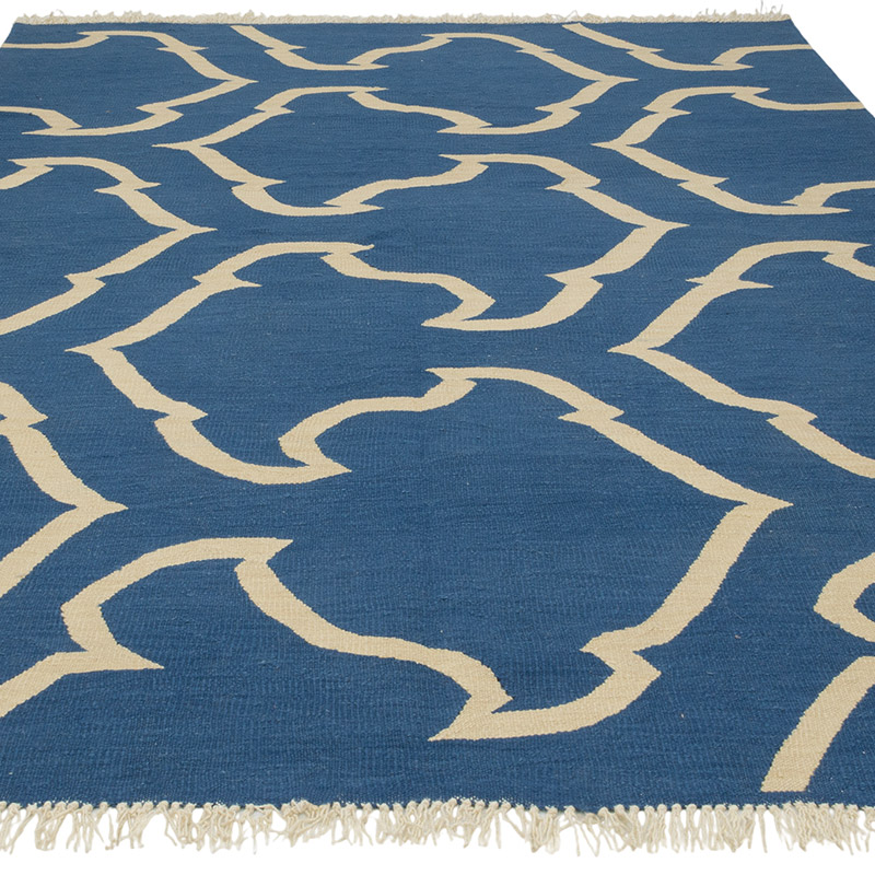 New Handwoven Turkish Kilim Rug - 6' 6" x 8' 10" (78" x 106") - K0085503