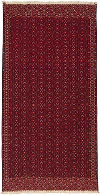 Vintage Yomut Turkoman Kilim Rug - 6' 6" x 12' 8" (78" x 152")