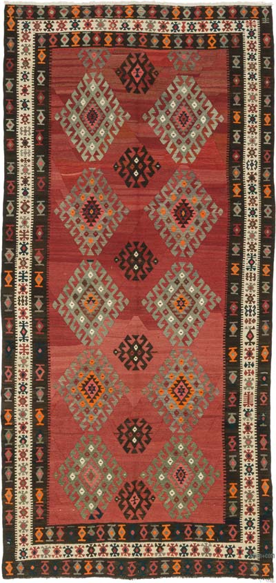 Alfombra Vintage Bayburt Kilim - 187 cm x 402 cm