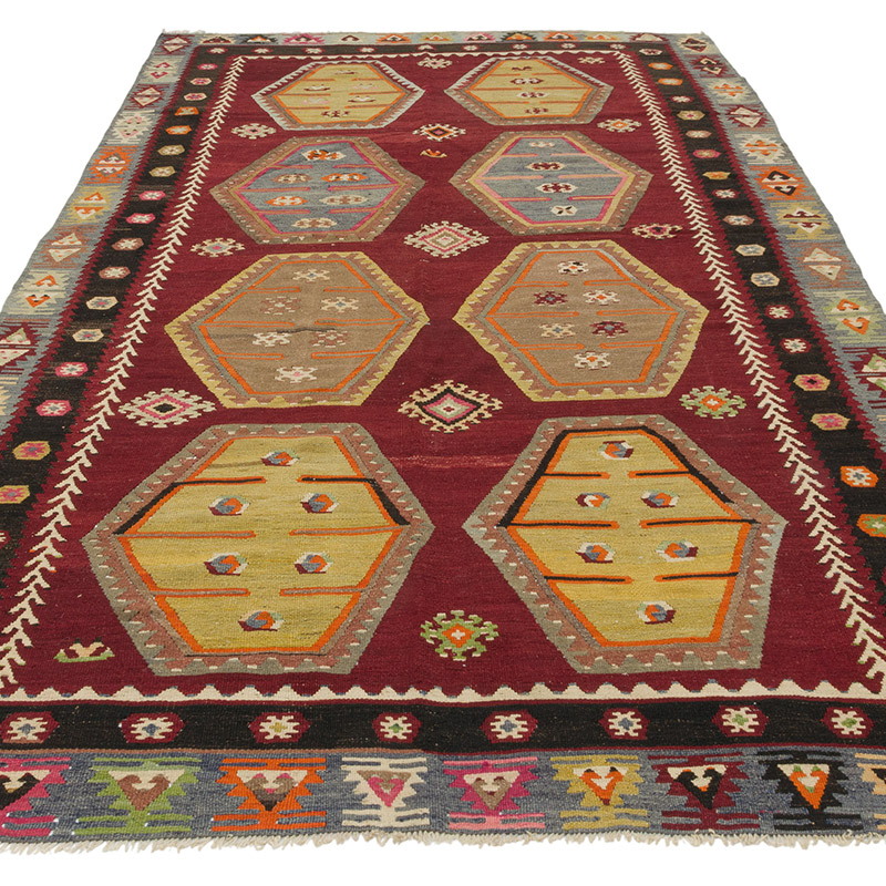 Alfombra Vintage Sarkisla Kilim - 153 cm x 301 cm - K0085509