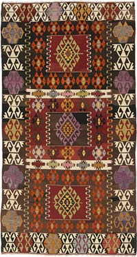 Vintage Karakecili Kilim Rug - 5' 5" x 10'  (65" x 120")
