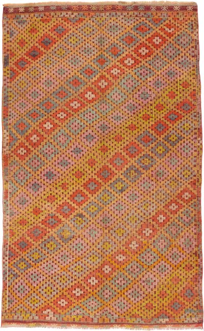 Vintage Anatolian Jijim Rug - 6'  x 9' 7" (72" x 115")