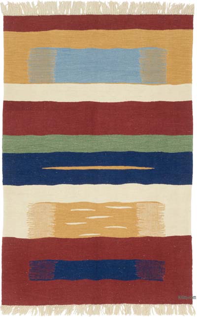 New Handwoven Turkish Kilim Rug - 4' 1" x 6' 2" (49" x 74")