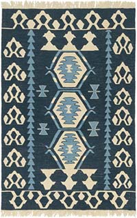 Blue New Handwoven Turkish Kilim Rug - K0036487