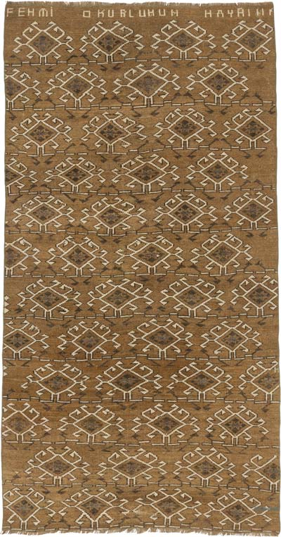 El Dokuma Vintage Halı - 126 cm x 238 cm