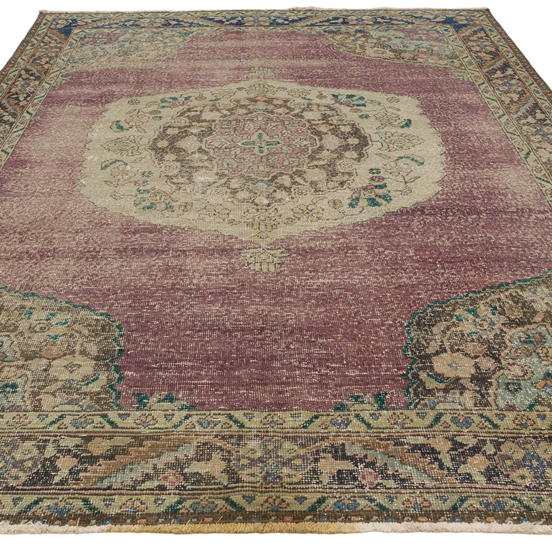 Alfombra Vintage Turca Anudada a Mano - 195 cm x 290 cm - K0085523