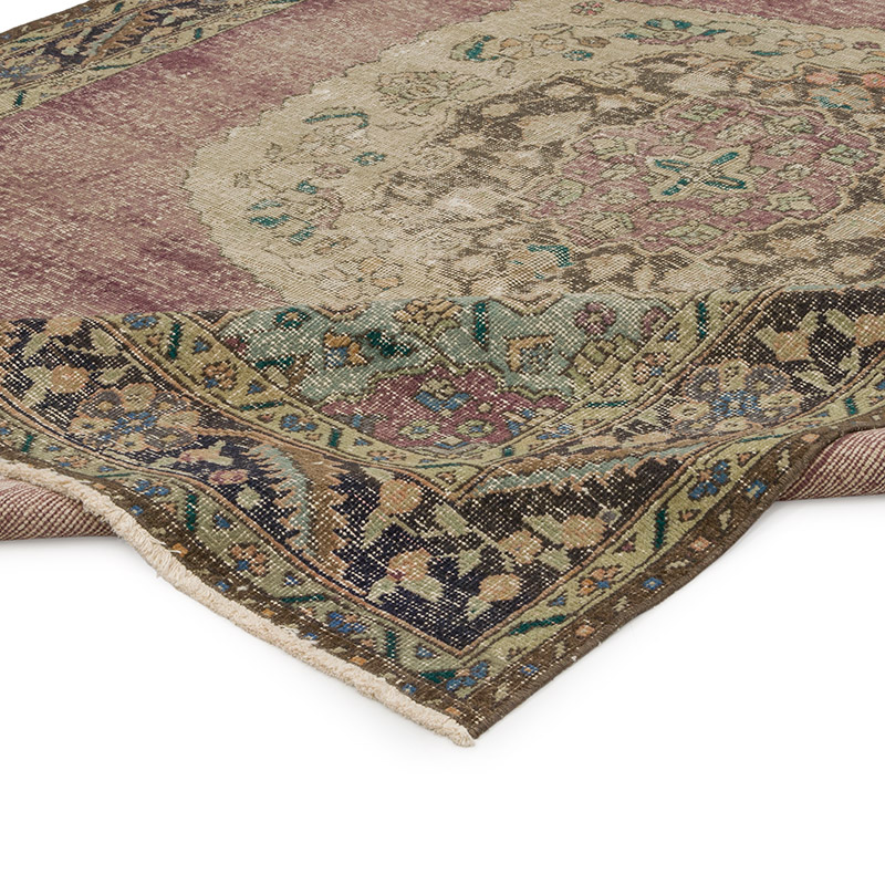 Alfombra Vintage Turca Anudada a Mano - 195 cm x 290 cm - K0085523