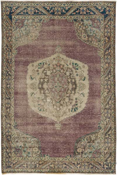 Alfombra Vintage Turca Anudada a Mano - 195 cm x 290 cm