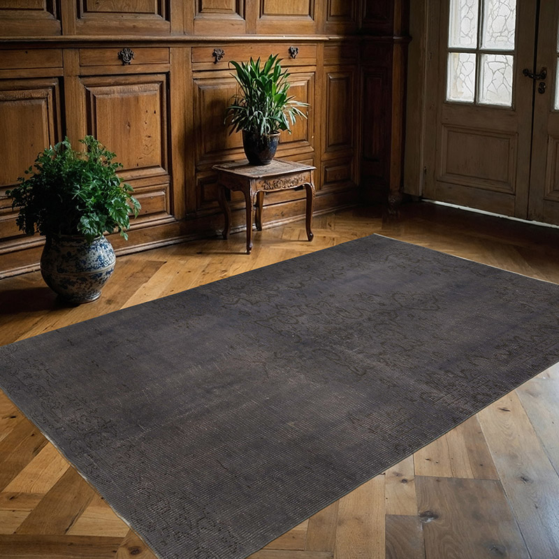 Alfombra Turca Vintage Sobre-teñida - 168 cm x 253 cm - K0085527