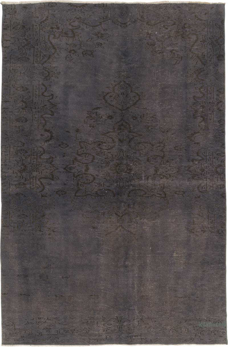Over-dyed Vintage Hand-Knotted Turkish Rug - 5' 6" x 8' 4" (66" x 100") - K0085527